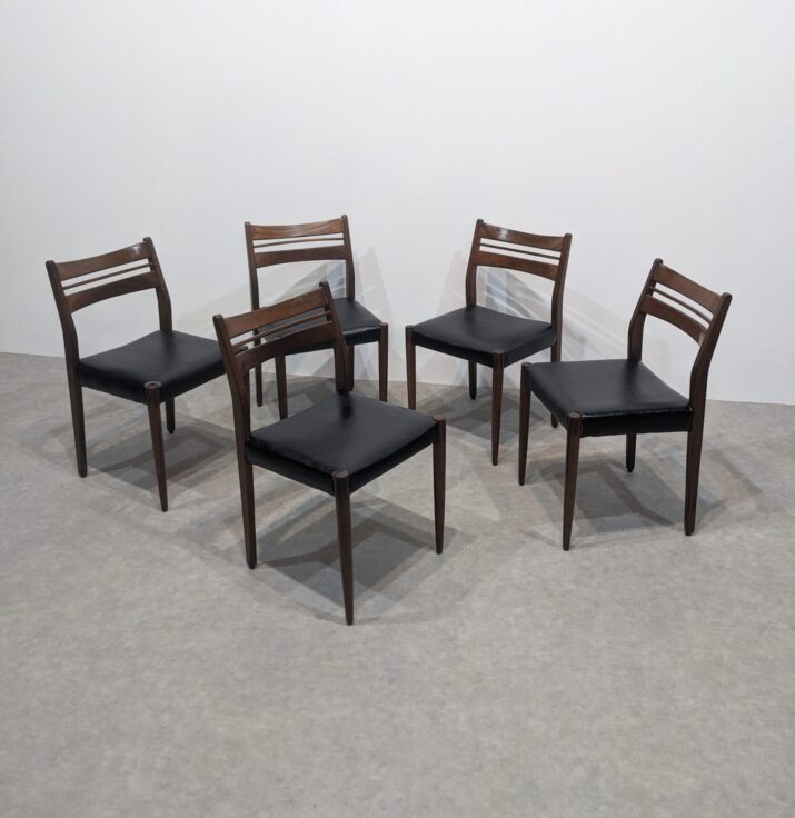 Suite de cinq chaises vintage (+1) – Image 3