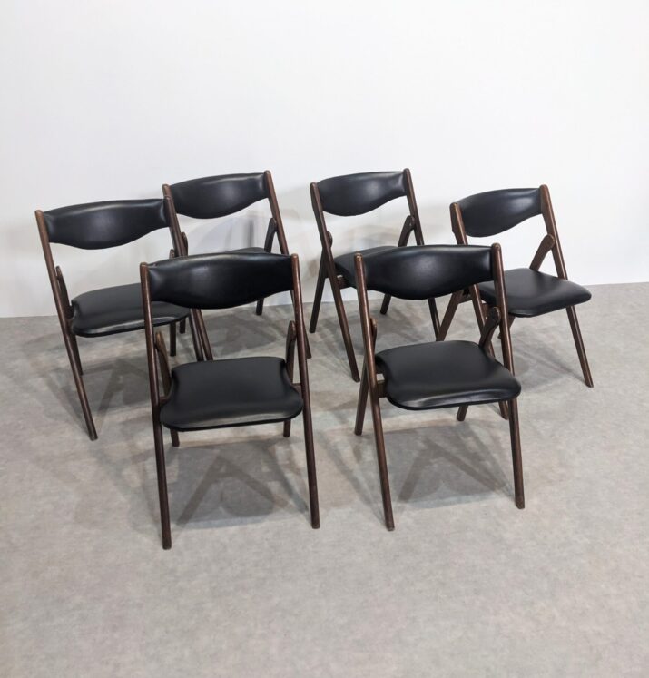Suite de six chaises mid-century – Image 6