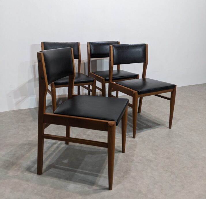 Suite de 4 chaises vintage – Image 6