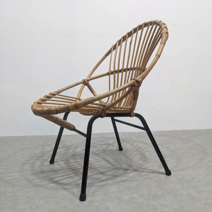 Fauteuil corbeille en rotin