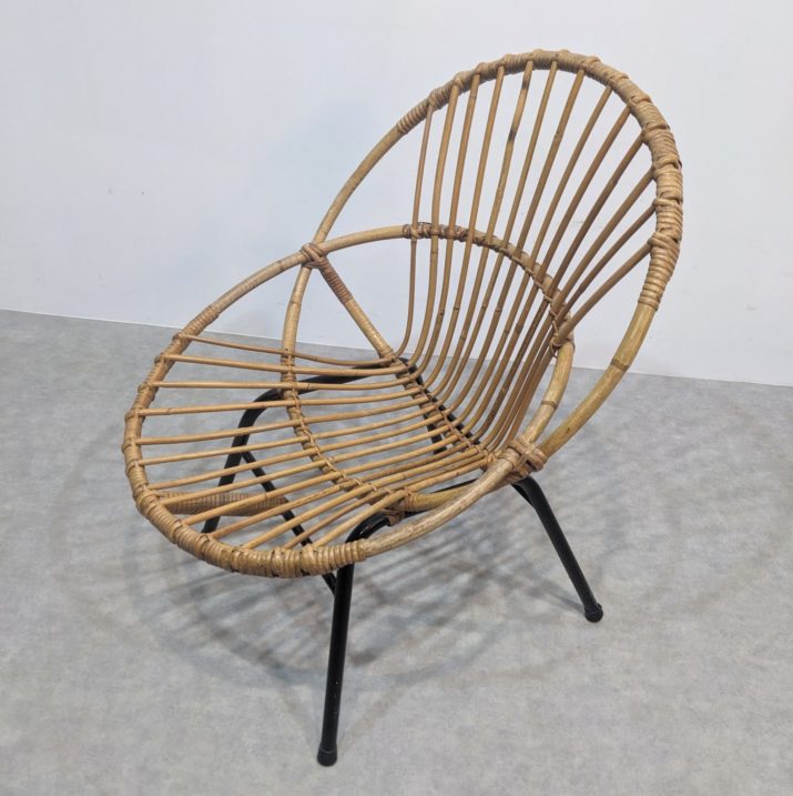 Fauteuil corbeille en rotin – Image 4
