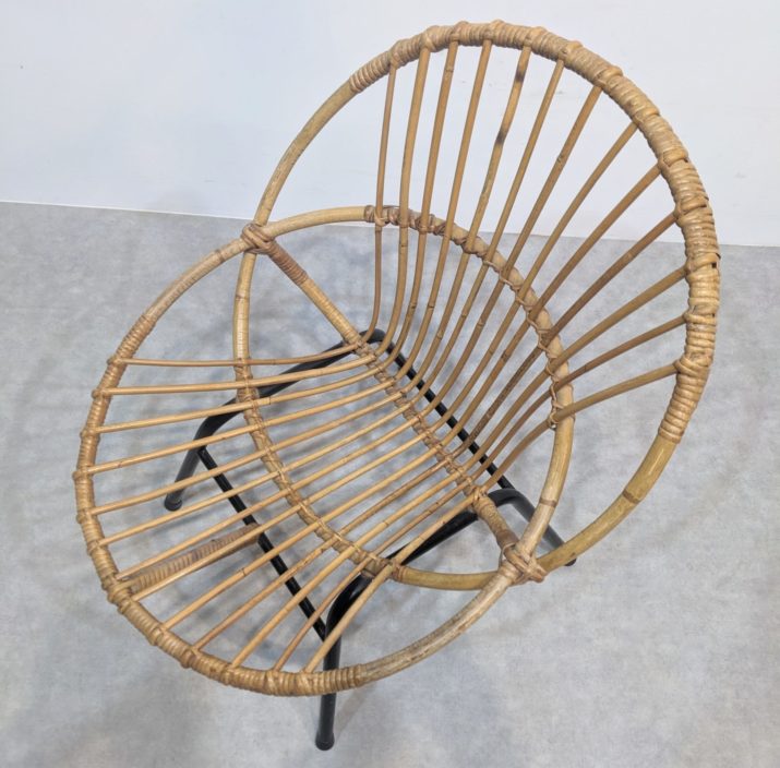 Fauteuil corbeille en rotin – Image 2