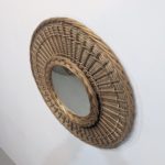 Miroir vintage rotin tressé – Image 3
