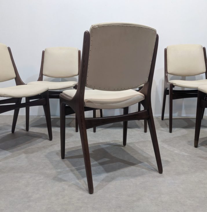Suite de six chaises mid-century – Image 8