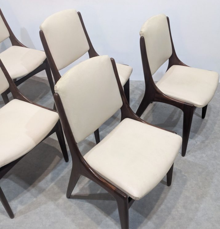 Suite de six chaises mid-century – Image 3