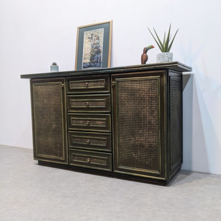 Buffet vintage en rotin