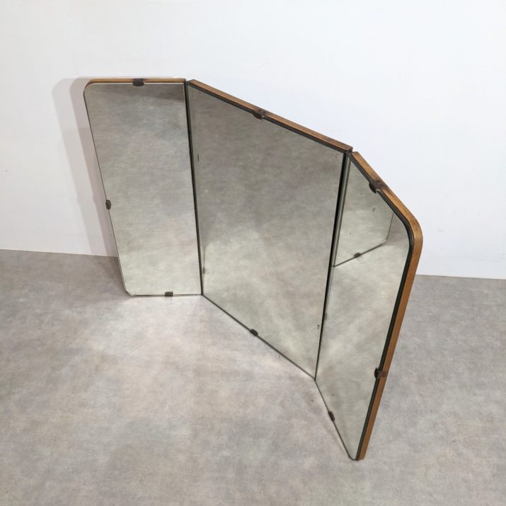Miroir triptyque barbier
