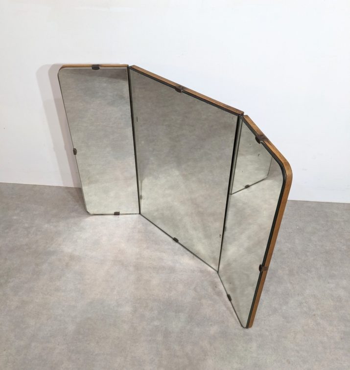 Miroir triptyque barbier
