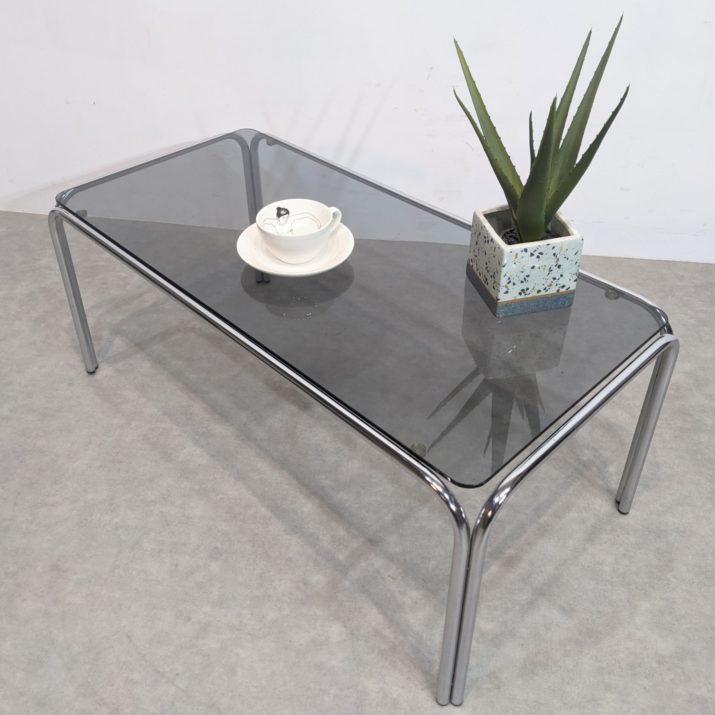 Table basse verre fumé