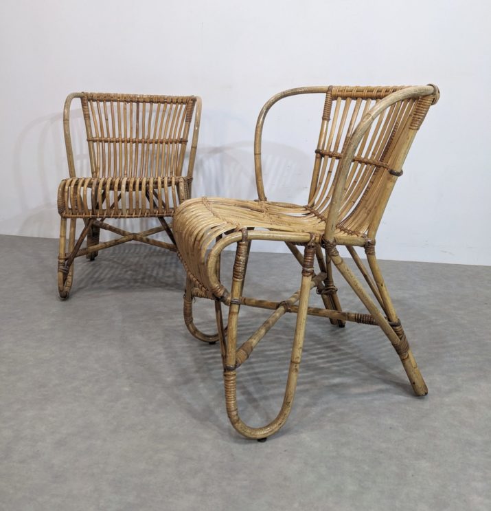 Duo de fauteuils en rotin – Image 4