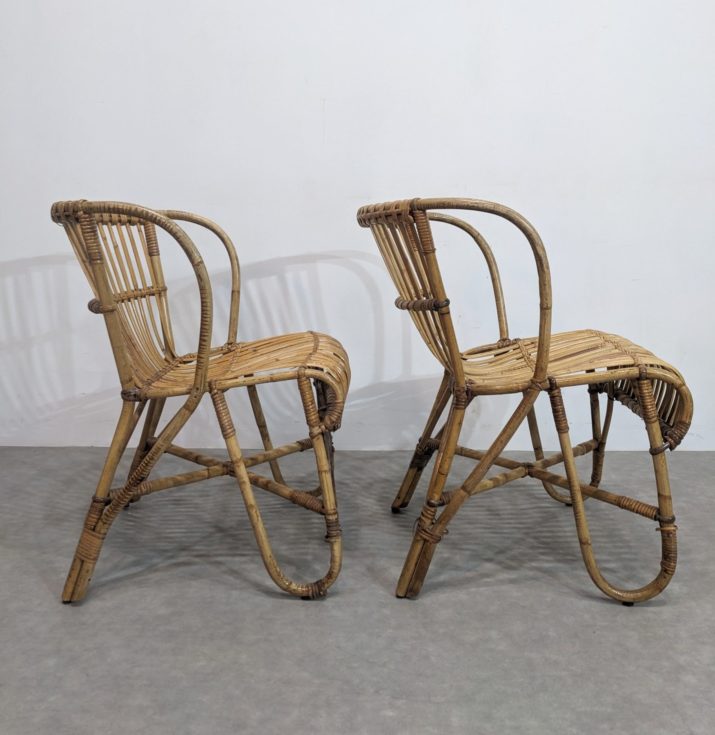 Duo de fauteuils en rotin – Image 3