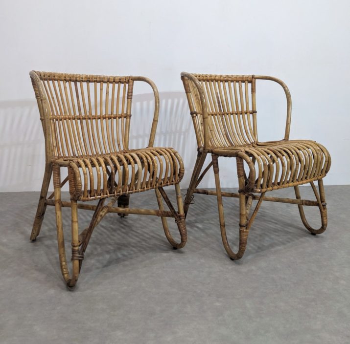 Duo de fauteuils en rotin – Image 2