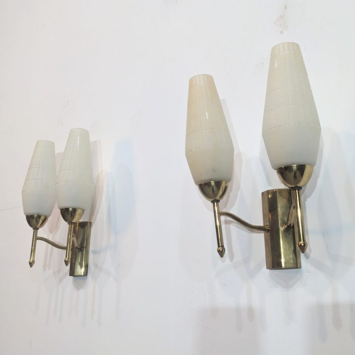 Deux appliques mid-century