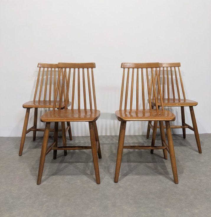 Suite de 4 chaises vintage – Image 4