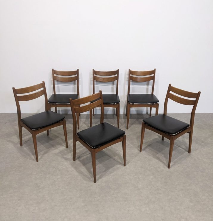 Suite de six chaises vintage – Image 7