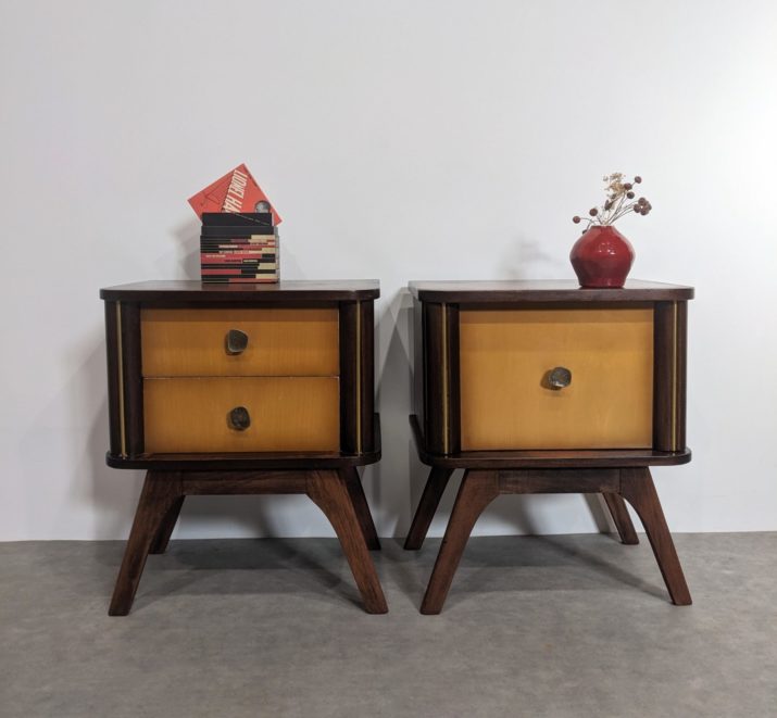 Duo de chevets mid-century – Image 3