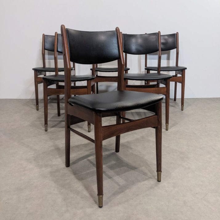 Suite de six chaises vintage