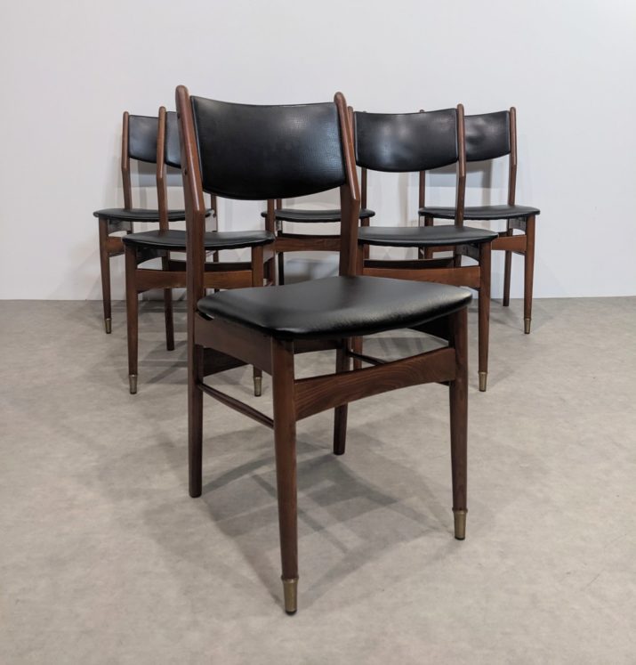 Suite de six chaises vintage