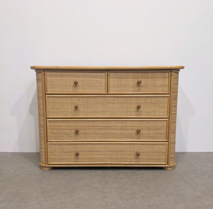 Commode vintage en rotin – Image 8