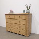 Commode vintage en rotin