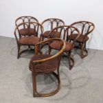 Suite de 6 chaises  bambou – Image 6