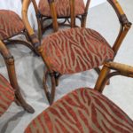 Suite de 6 chaises  bambou – Image 4