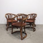 Suite de 6 chaises  bambou – Image 2
