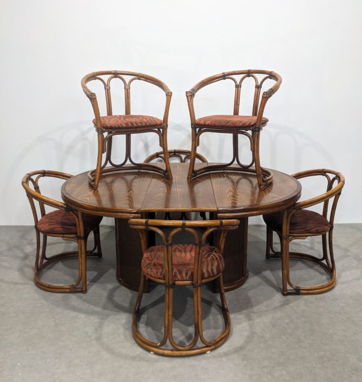 Set table et chaises en bambou