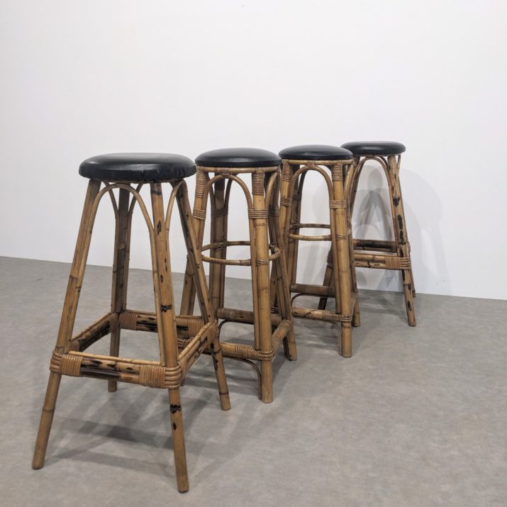 Tabouret bambou 60s