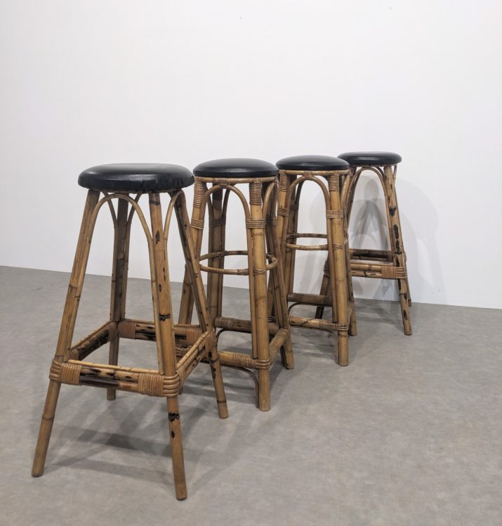 Tabouret bambou 60s
