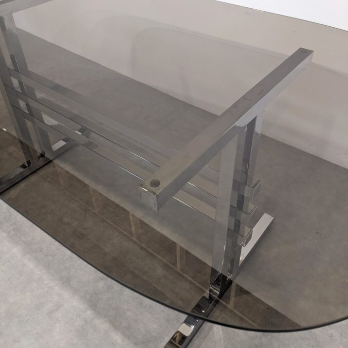 Table verre fumé 70s – Image 7