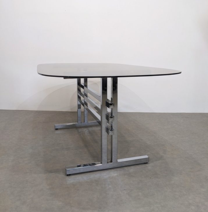 Table verre fumé 70s – Image 4