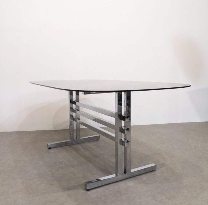 Table verre fumé 70s – Image 11