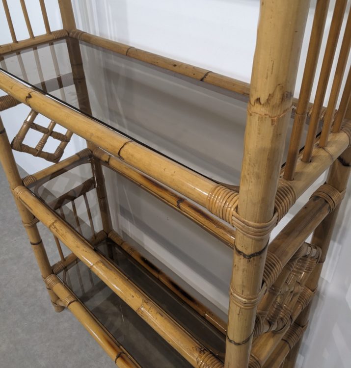 Étagère bambou verre fumé – Image 10