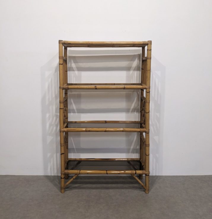 Étagère bambou verre fumé – Image 9