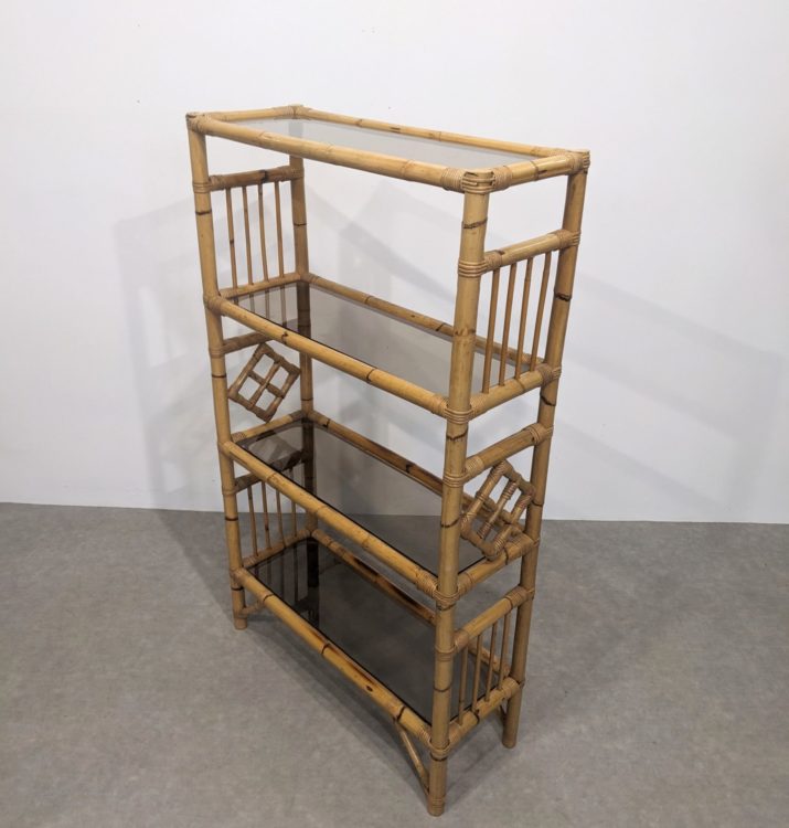 Étagère bambou verre fumé – Image 4