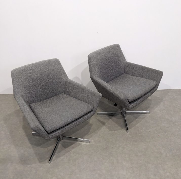 Fauteuil gris pivotant – Image 2