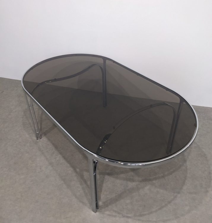 Table ovale verre fumé – Image 7