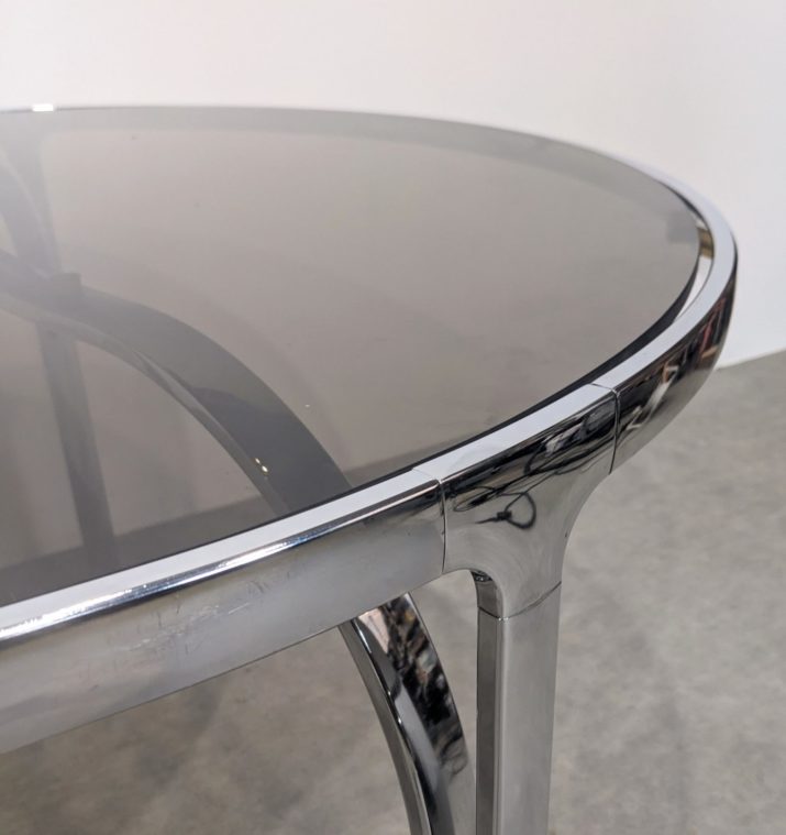 Table ovale verre fumé – Image 4