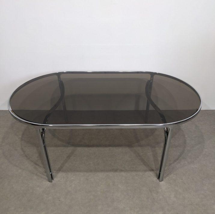 Table ovale verre fumé – Image 3