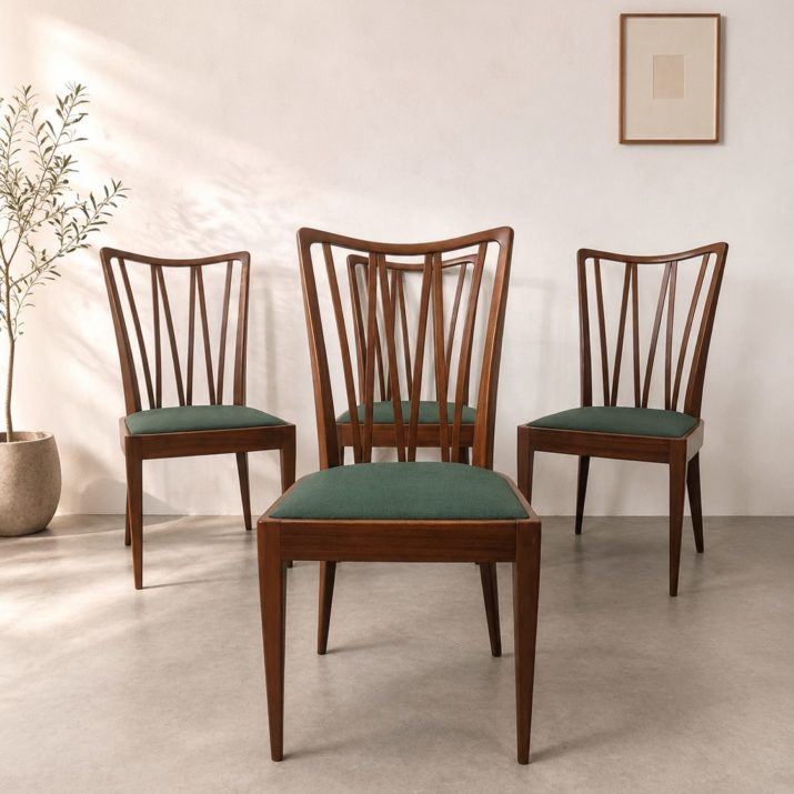 Suite de quatre chaises sixties