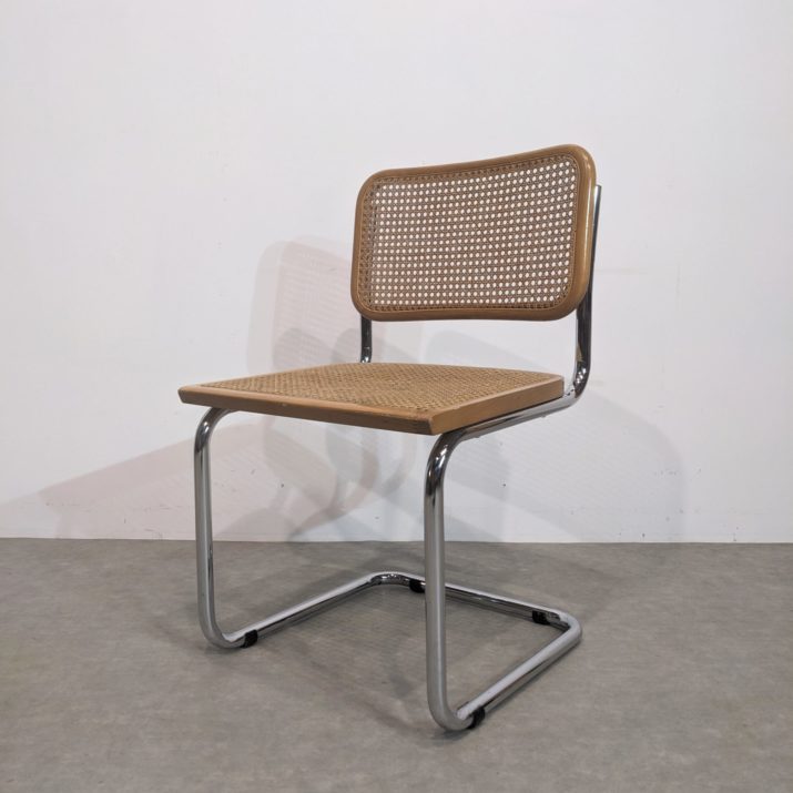 Chaise tubulaire cannée