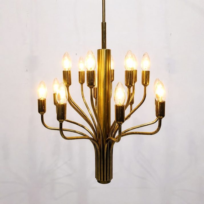 Chandelier mid-century 16 feux