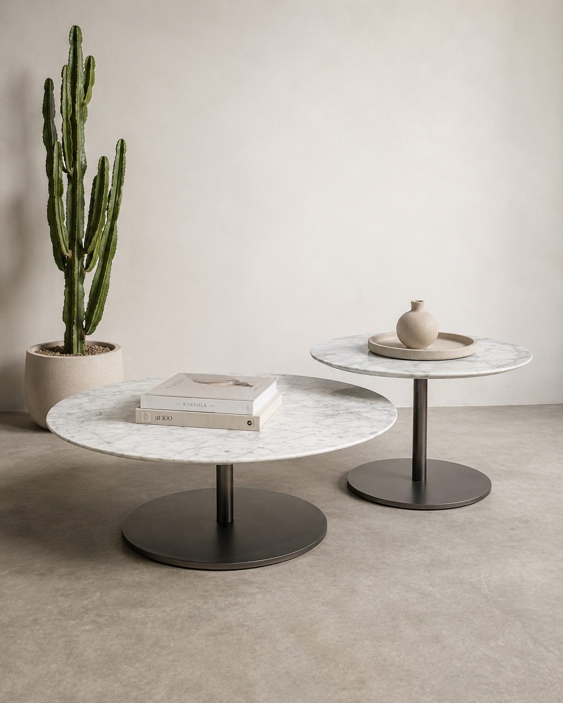 Tables gigognes en marbre Marelli