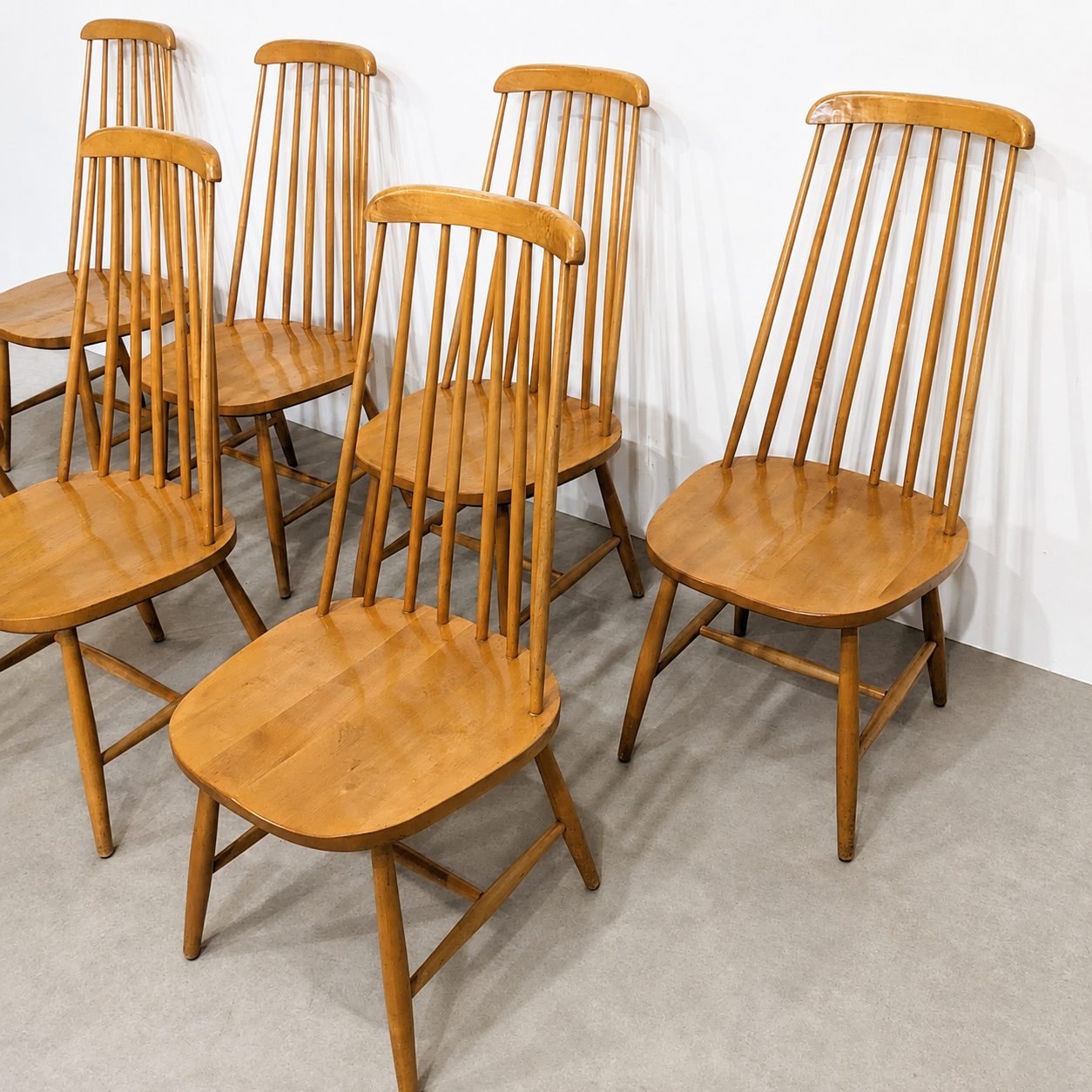 Série de 4 chaises vintage scandinaves – Image 4