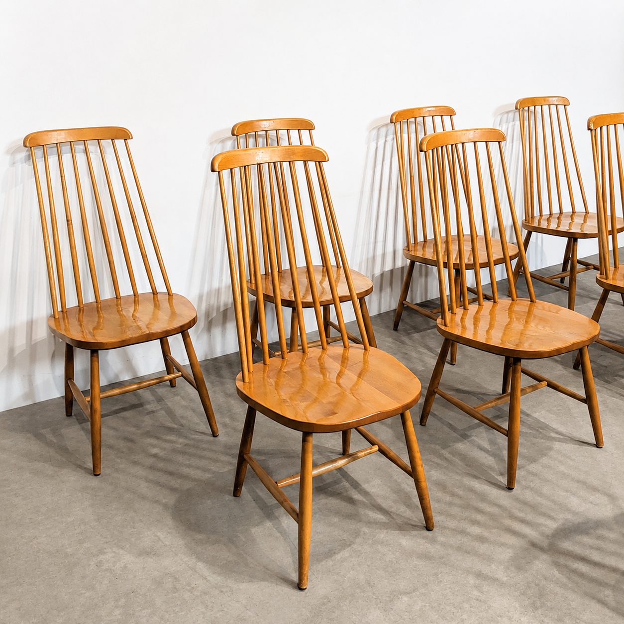 Série de 4 chaises vintage scandinaves – Image 5
