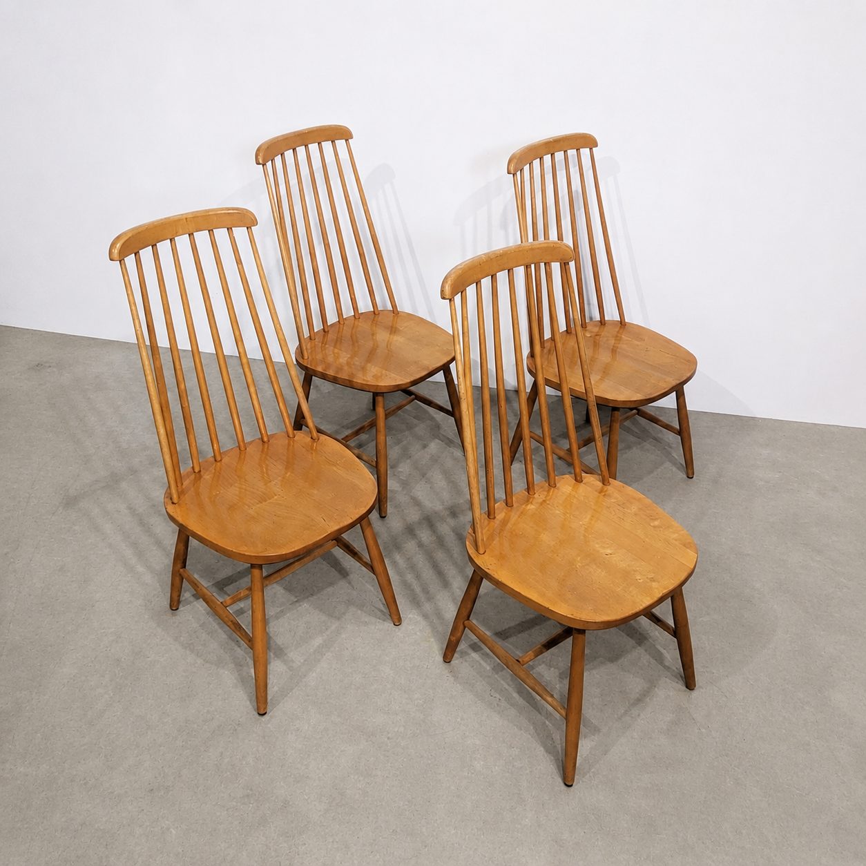 Série de 4 chaises vintage scandinaves – Image 7