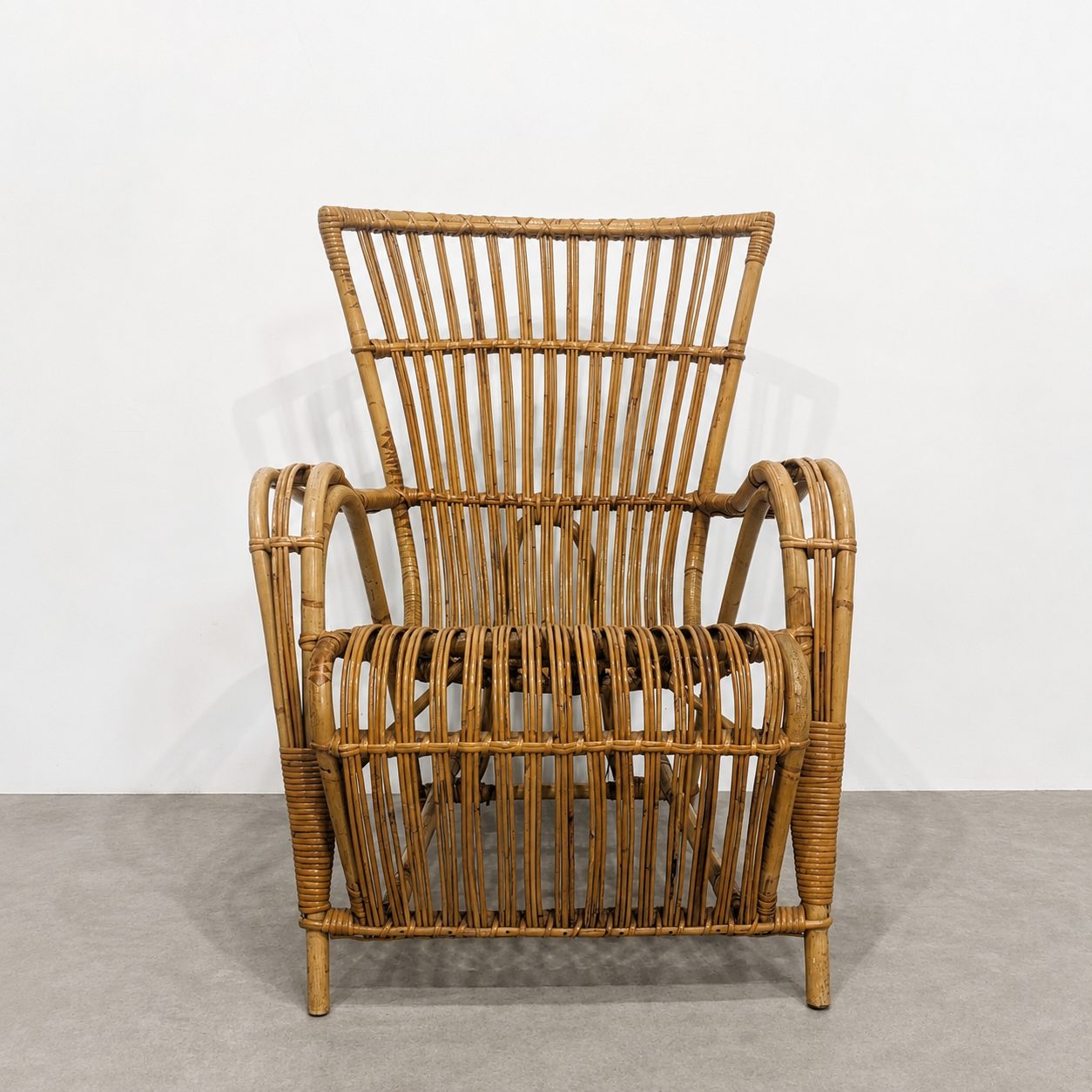 Fauteuil en rotin naturel — 1970 – Image 2