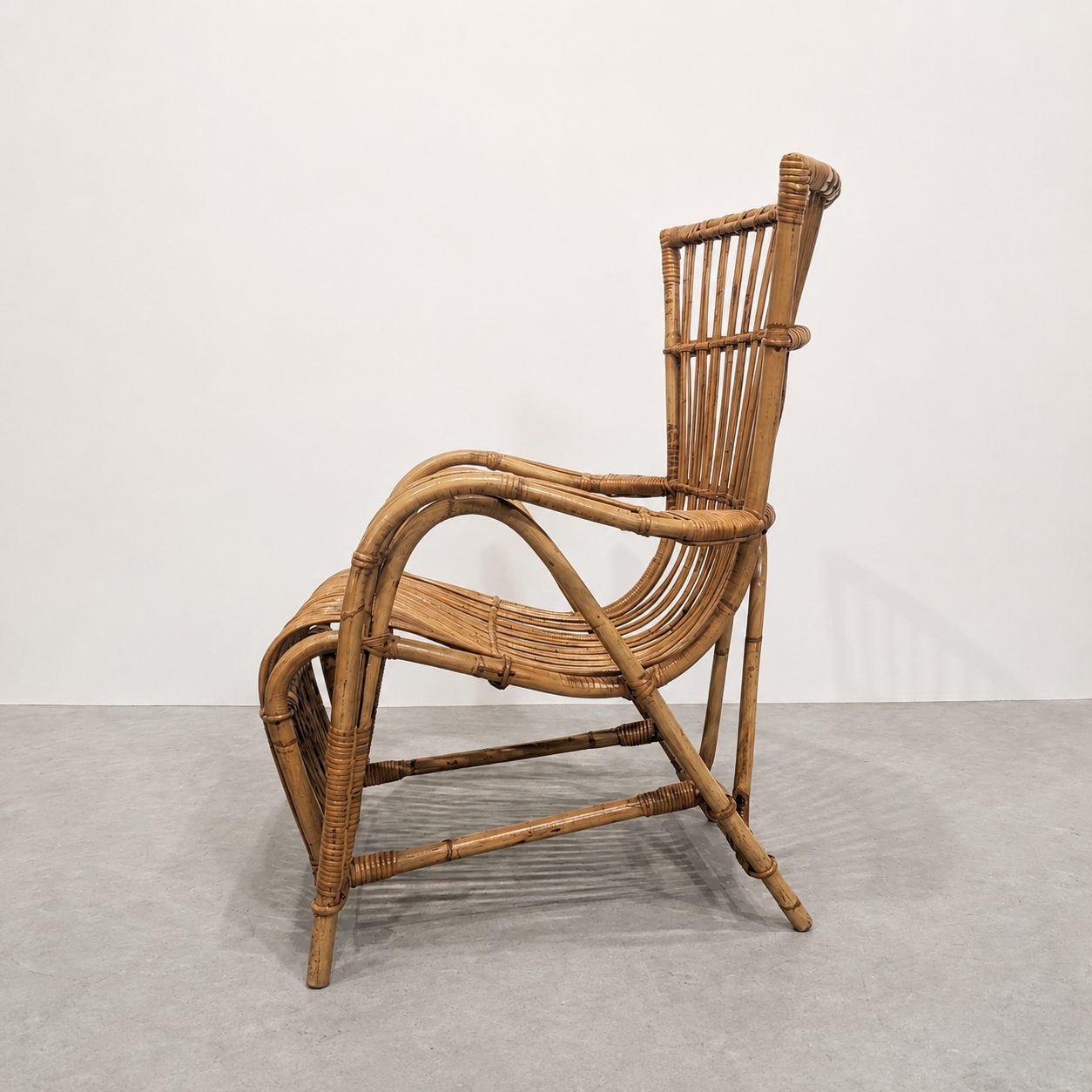 Fauteuil en rotin naturel — 1970 – Image 5