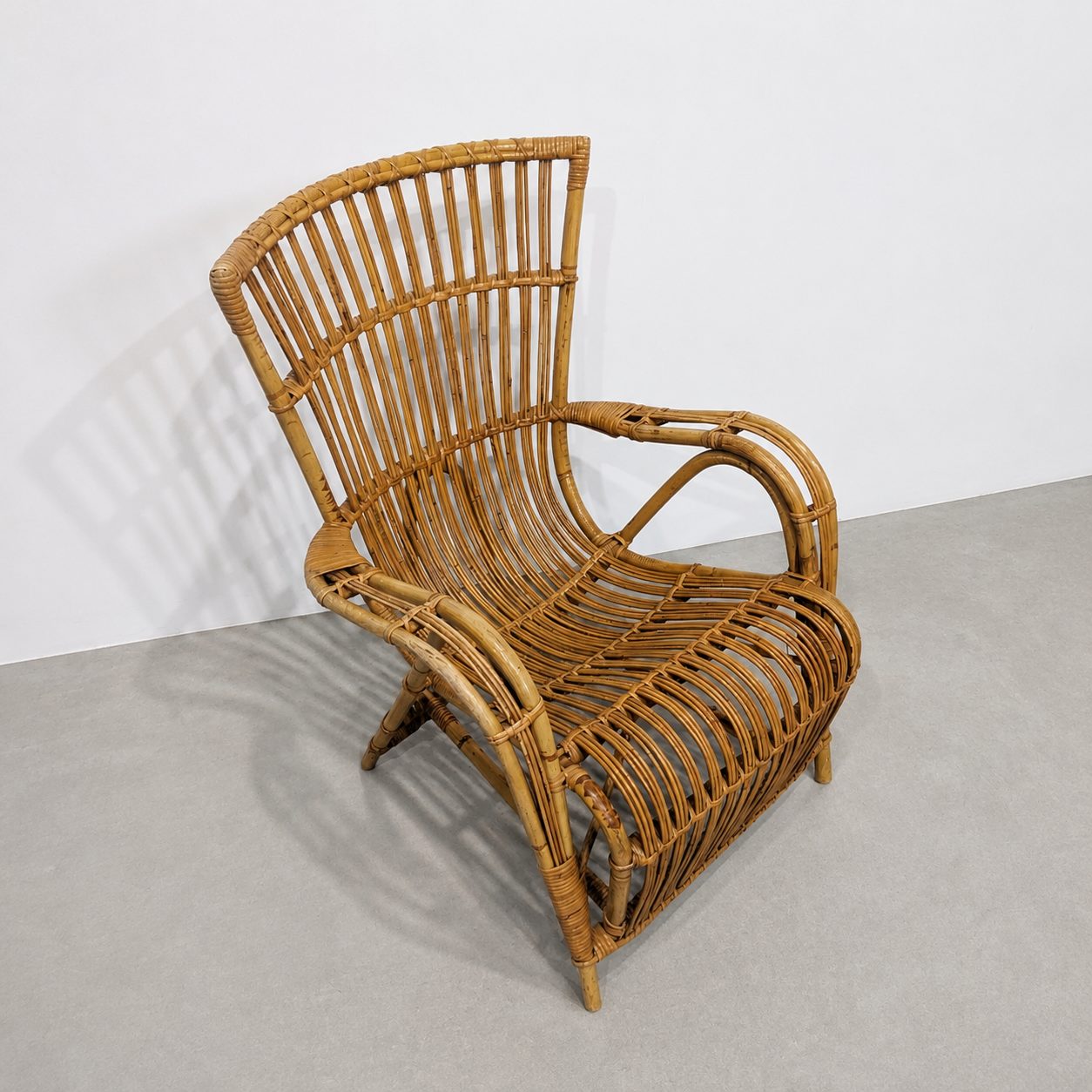 Fauteuil en rotin naturel — 1970 – Image 6